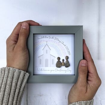 Personalised Christening Pebble Picture, 2 of 3