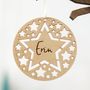 Christmas Tree Decoration, Star Cutouts, thumbnail 4 of 4