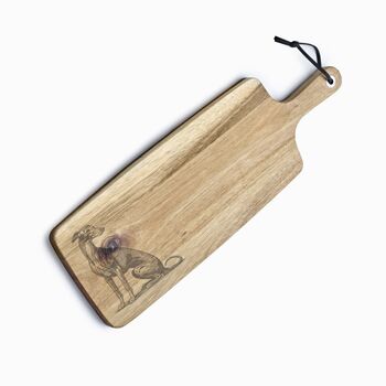 Personalised Italian Greyhound Engraved Acacia Serving Board, 4 of 6