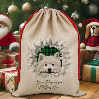 Personalised Christmas Samoyed Break Through, 6 of 10