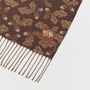 Chocolate Acorn Jacquard Scarf, thumbnail 4 of 6
