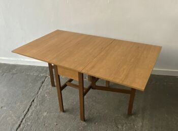 Mid Century Extendable Drop Leaf Dining Table, 7 of 9