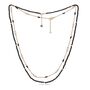 Clara Double Chain Necklace With Black Spinel And Pearls, thumbnail 2 of 3