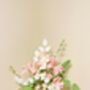 Handmade Crochet Blush Spring Garden Bouquet – Elegant Pink And White Floral Arrangement, thumbnail 1 of 3