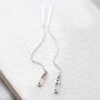 Sterling Silver Safety Pin Threader Earrings, thumbnail 2 of 5