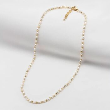 Nina Tiny Pearl And Bead Necklace, 2 of 4