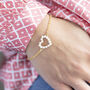 Personalised Heart Bracelet With Pearl Detail, thumbnail 3 of 10