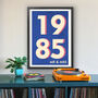 1985 Personalised Year Typography Print, thumbnail 1 of 10