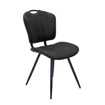 Austin Moleskin Mussel Brown/Grey Two Dining Chairs, 3 of 6