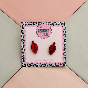 Christmas Light Glitter Resin Studs / Sparkly Holiday Bulb Earrings / Christmas Gift / Stocking Filler, 4 of 12