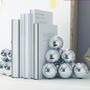 Single Book End Polished Stainless Steel With 10 Balls, thumbnail 2 of 3