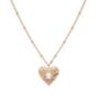 Gold Tone Embossed Heart Necklace, thumbnail 1 of 3