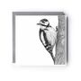 Woodpecker – Hand Drawn Nature Greeting Card Illustration, thumbnail 2 of 6
