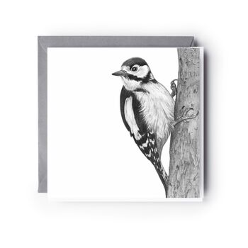 Woodpecker – Hand Drawn Nature Greeting Card Illustration, 2 of 6