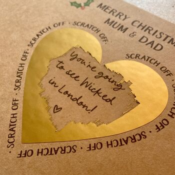 Christmas Surprise Scratch Reveal Personalised Card, 5 of 6