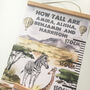 Personalised Wild Safari Animals Height Chart, thumbnail 3 of 5