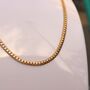 Flat Snake Bone Chain Clavicle Necklace Non Tarnish, thumbnail 9 of 11