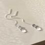 Sterling Silver Triple Coin Threader Earrings, thumbnail 4 of 5