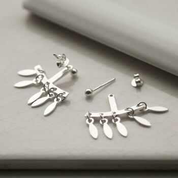 Sterling Silver Two Way Chandelier Studs, 2 of 5