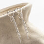 Sterling Silver Curb And Bead Dangly Studs, thumbnail 5 of 6