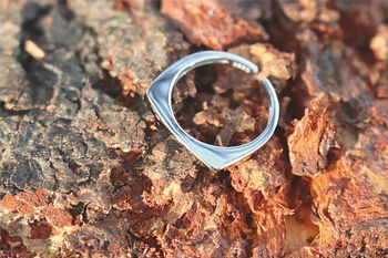 Minimalist Sterling Silver Open Ring Simple Design, 7 of 7