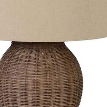 Large Rattan Urn Table Lamp, 2 of 2