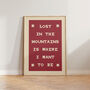 Lost In The Mountains Retro Wall Art Print, thumbnail 5 of 11