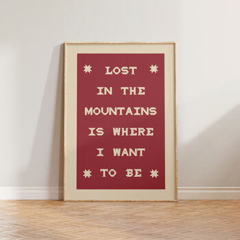 Lost In The Mountains Retro Wall Art Print, 5 of 11