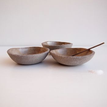 Handmade Mini Grey Ceramic Condiment Bowl, 4 of 6