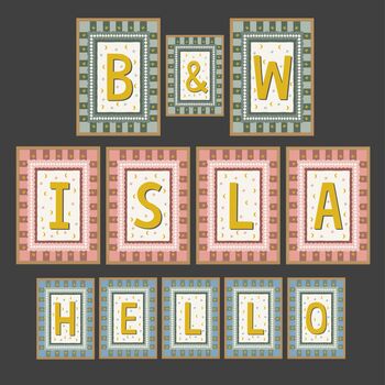 Personalised Initial Print In Neutral Colours, 9 of 10