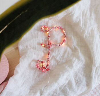 Fairy Light Initial In Liberty Print, 3 of 3