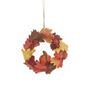 Handmade Felt Autumn Leaves And Pumpkin Wreath, thumbnail 1 of 2