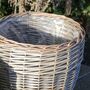 Set Of Three Round Woven Wicker Planters, thumbnail 6 of 8