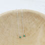 Sterling Silver Turquoise Threader Earrings, thumbnail 3 of 4