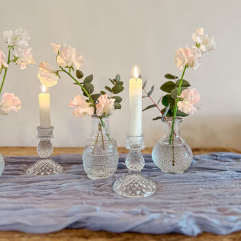 Dusty Blue Crinkled Cheesecloth Wedding Table Runner 3m, 4 of 7