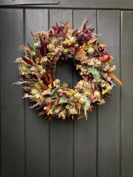 Dried Autumn Wreath With Chillies 'Hansel', 11 of 11