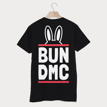 Bun Dmc Hip Hop Bunny Black Organic Slogan T Shirt, 2 of 2