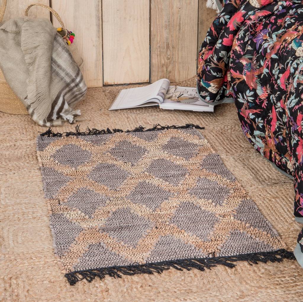 Recycled Leather Rug By House by Betty