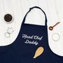 Personalised Head Chef And Sous Chef Apron Set, thumbnail 3 of 8