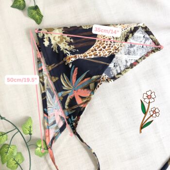 Printed Cotton Hair Scarf, Triangle Head Scarf, 5 of 5