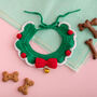 Crocheted Christmas Pet Collar, thumbnail 3 of 4
