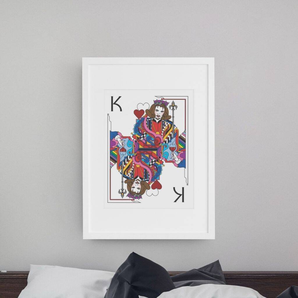 King Playing Card Wedding Art Drag Print By Think2Speak