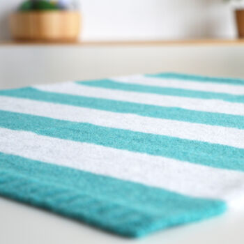 Easy Learn To Knit Stripe Blanket Kit, 7 of 10