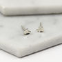 Handmade Solid Gold Mini Concave Heart Studs, thumbnail 4 of 5