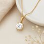 Personalised 9ct Gold Cubic Zirconia Necklace April Birthstone, thumbnail 4 of 11