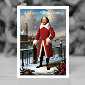 Festive, Funny William Shakespeare Christmas Card, 4 of 7