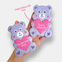 Personalised Purple Love Bear Letterbox Cookie, thumbnail 2 of 9