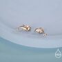 Tiny Dolphin Stud Earrings In Sterling Silver, thumbnail 4 of 12