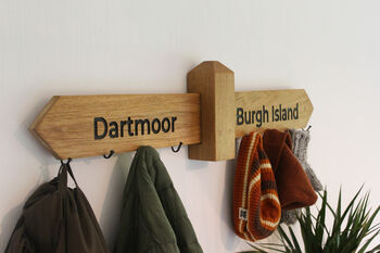 Personalised Oak Coat Rack, 7 of 12