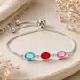 Personalised Create Your Own Family Oval Birthstones Bracelet, thumbnail 1 of 12